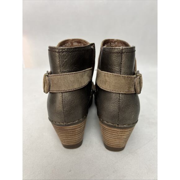 Dansko Womens Shirley Brown Leather Wedge Zip Ankle Boots Size 39 - Picture 4 of 9
